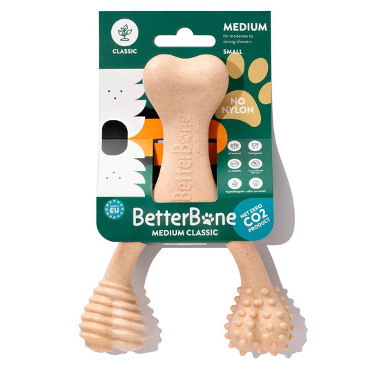 BetterBone - Brinquedo de Roer Natural para Cães Dureza Média Classic