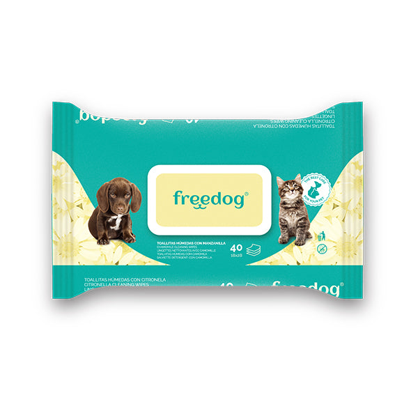 Freedog - Toalhitas Aroma a Camomila 40 Unidades