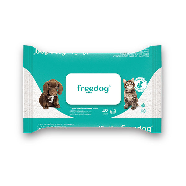 Freedog - Toalhitas com Aroma a Talco 40 Unidades