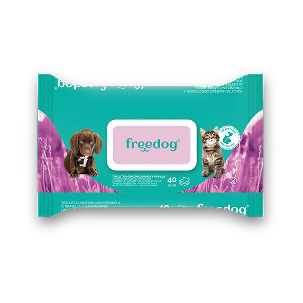 Freedog - Toalhitas com Lavanda e Baunilha 40 Unidades