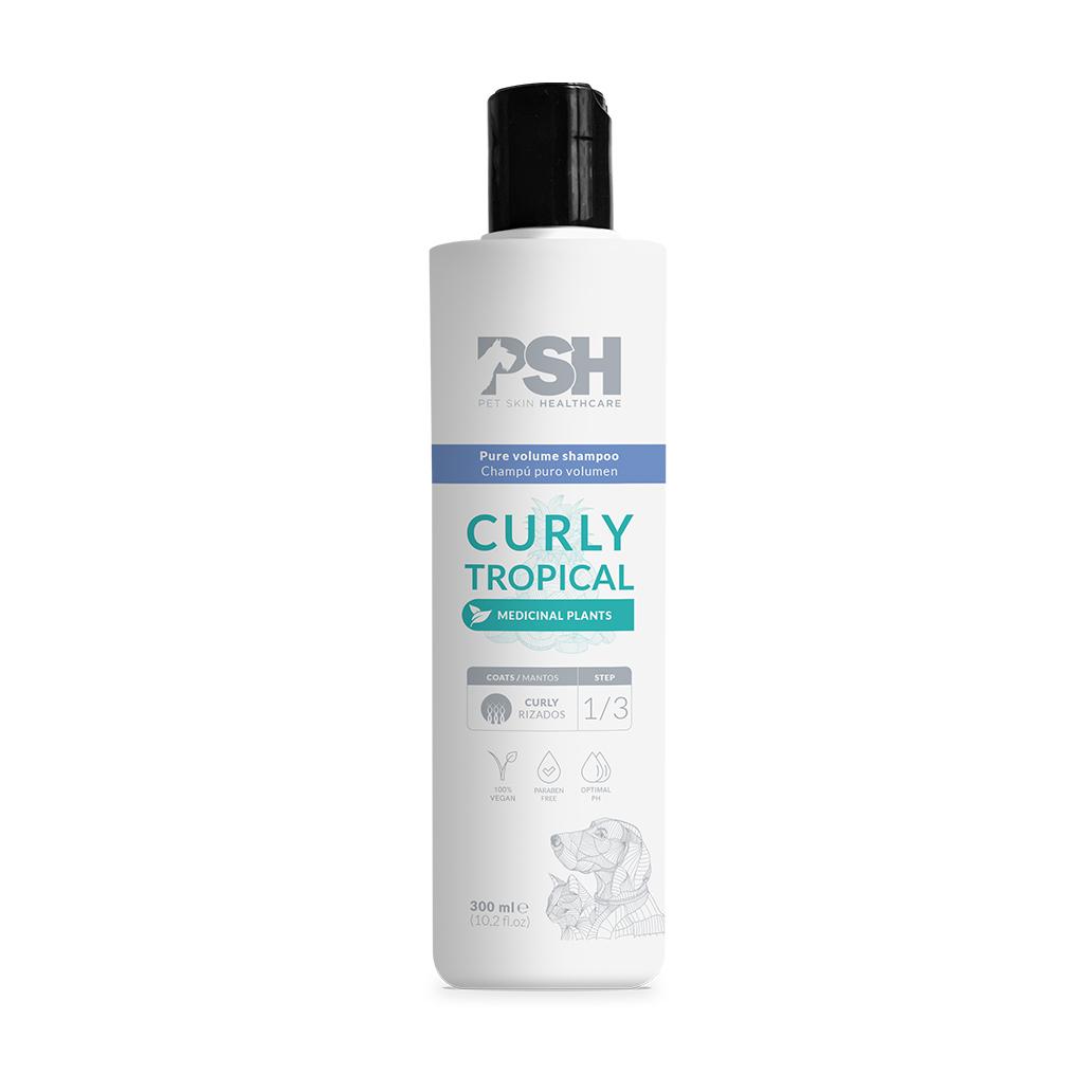 PSH - Champô Curly Tropical para Cão e Gato com Pêlo Encaracolado