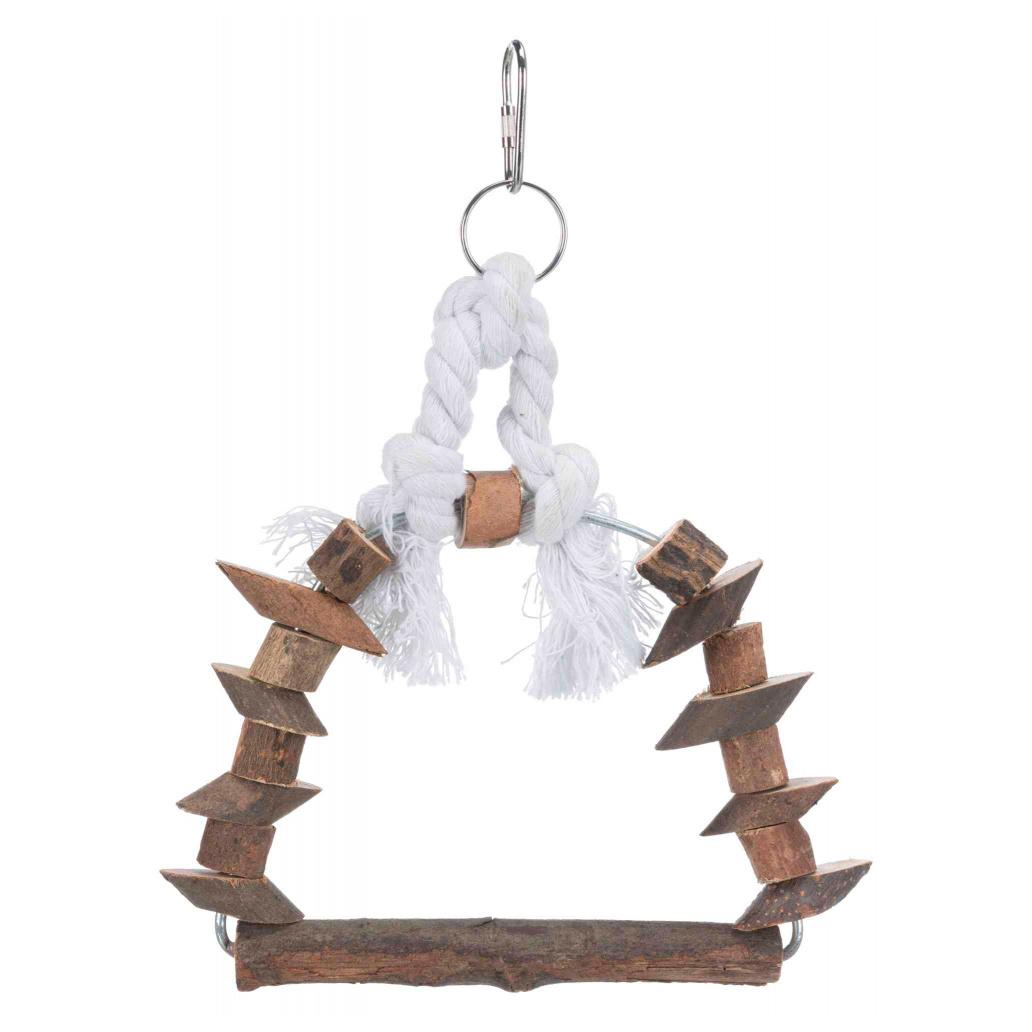 Trixie - Baloiço em Madeira Natural para Aves – Com Corda