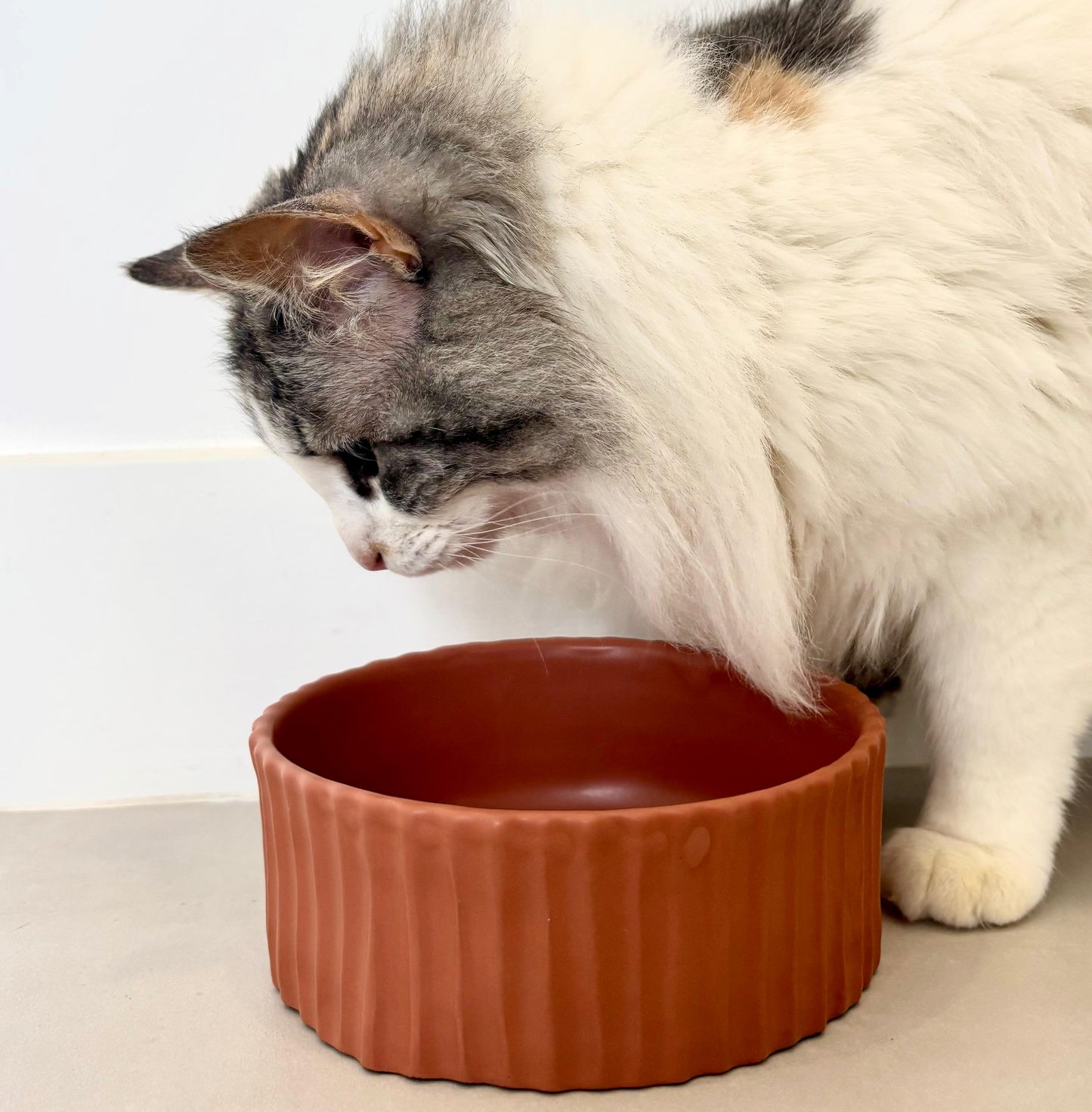Taça Artesanal em Cerâmica com Ondulado