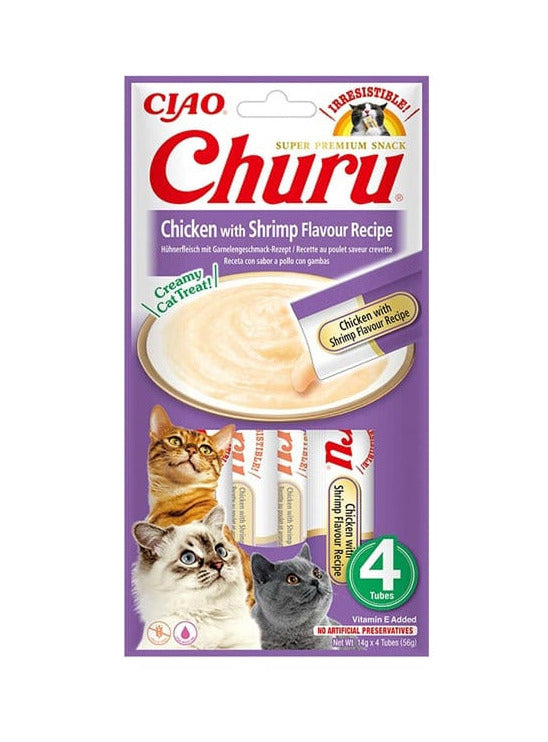 Churu - Puré para Gato de Frango e Camarão