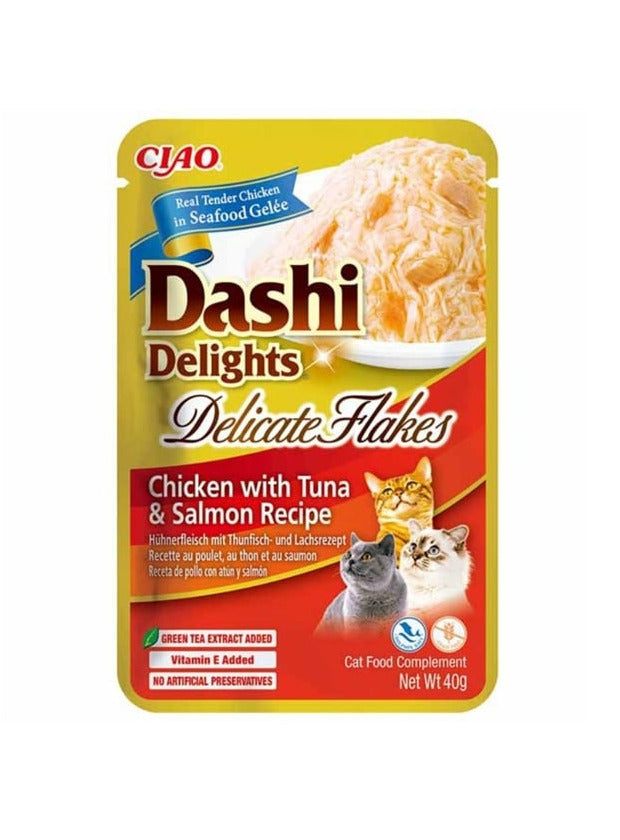 Churu - Cat Dashi Delights Delicate Flakes Frango, Atum e Salmão
