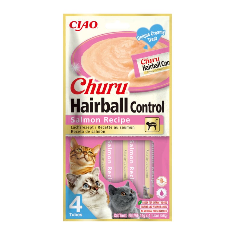 Churu - Cat Hairball Control de Salmão