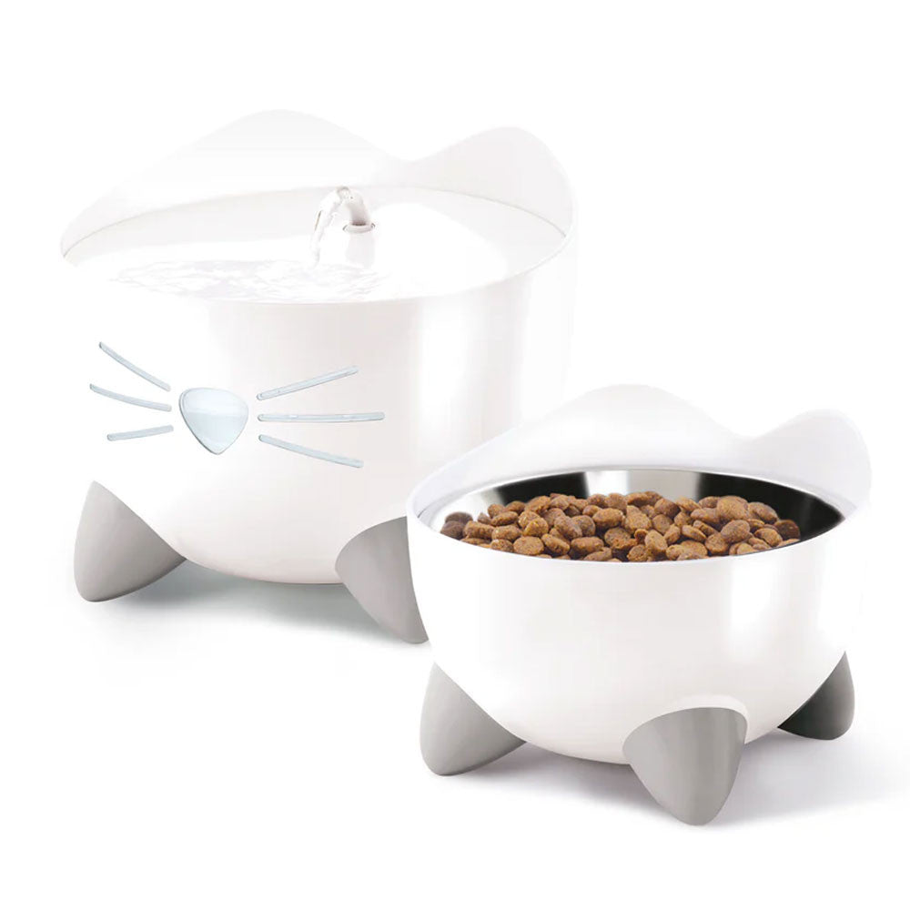 Catit PIXI - Combo Fonte e Comedouro Elevado para Gatos