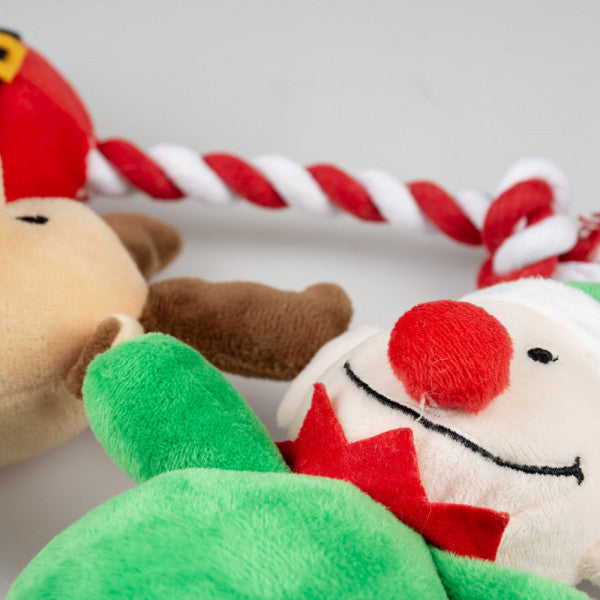 DuvoPlus - Boneco de Natal em Peluche e Corda