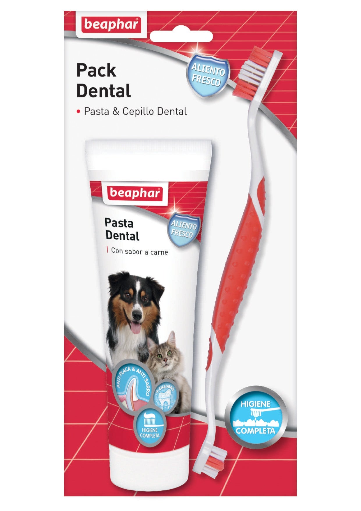 Beaphar - Kit Escova + Pasta Dental para Cães e Gatos