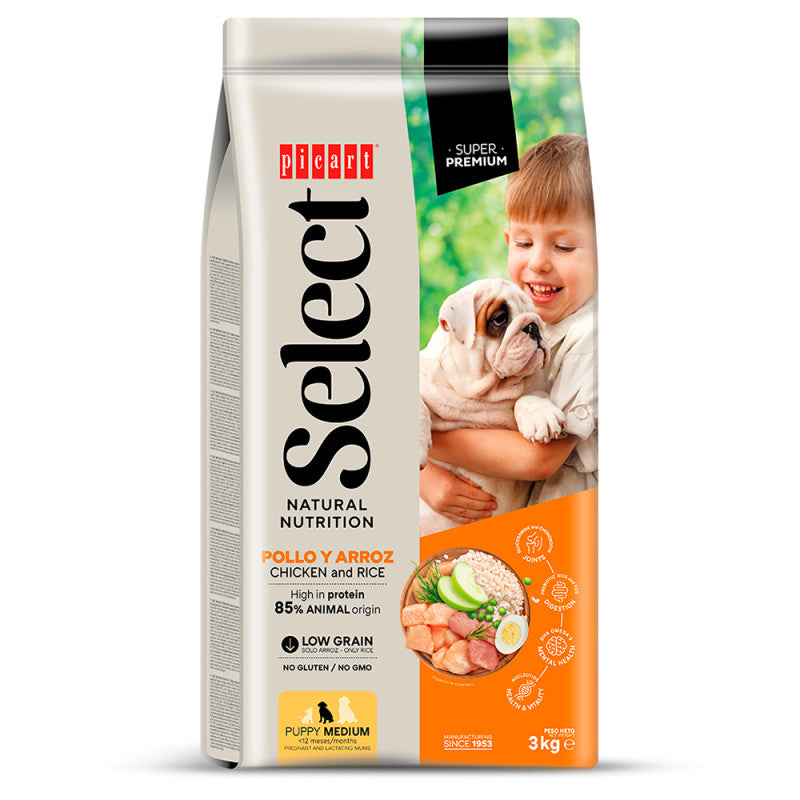 Picart Select - Super Premium Puppy Medium Frango e Arroz