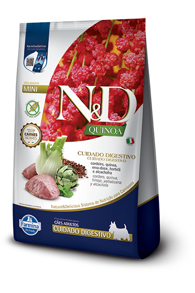 Farmina N&D Quinoa Digestion Medium/Maxi - Ração Seca para Cão Adulto com Sensibilidade Digestiva - Cordeiro