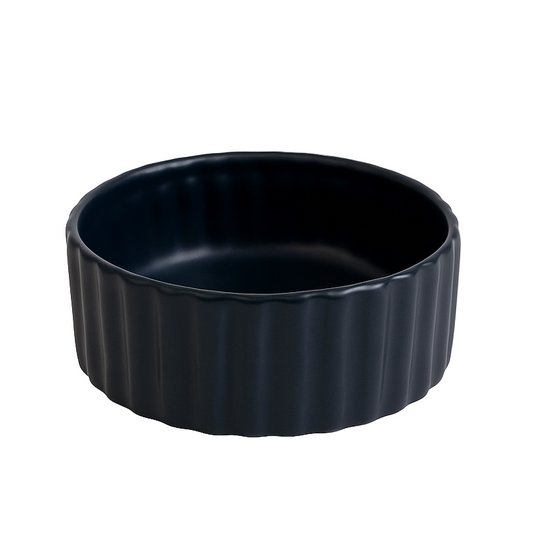 Taça Artesanal em Cerâmica com Ondulado