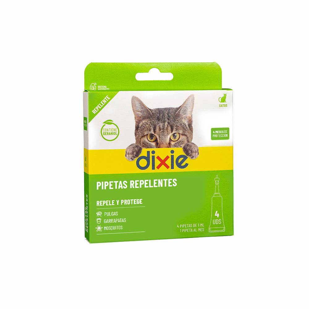 Dixie Pipetas Repelentes para Gatos 4x1ml