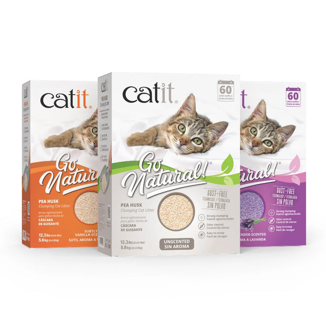 Catit Go Natural - Areia Aglomerante de Casca de Ervilha para Gatos