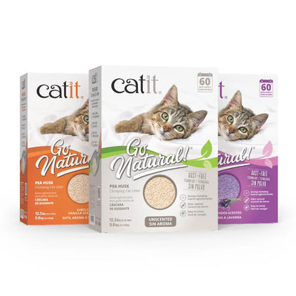 Catit Go Natural - Areia Aglomerante de Casca de Ervilha para Gatos