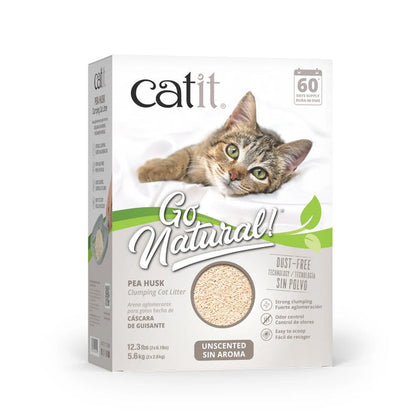 Catit Go Natural - Areia Aglomerante de Casca de Ervilha para Gatos