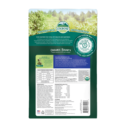 Oxbow Organic Bounty - Ração Biológica para Coelho Adulto