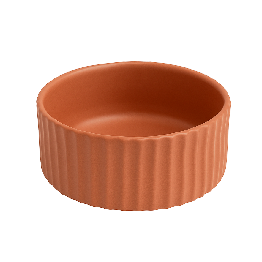 Taça Artesanal em Cerâmica com Ondulado