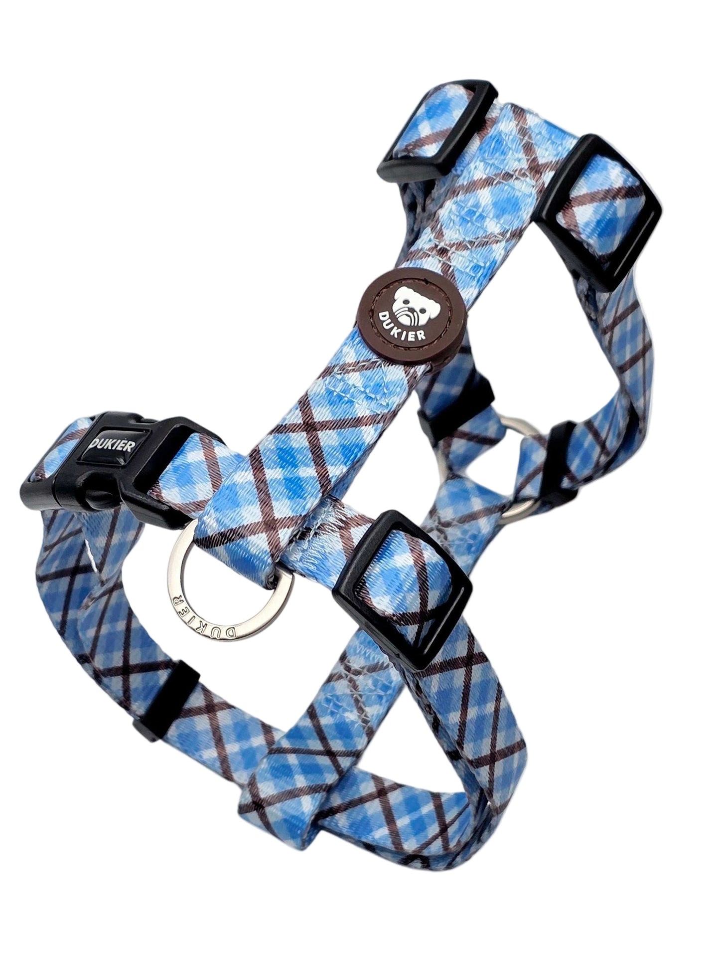 Dukier – Peitoral Clássico Xadrez Blue Mocca