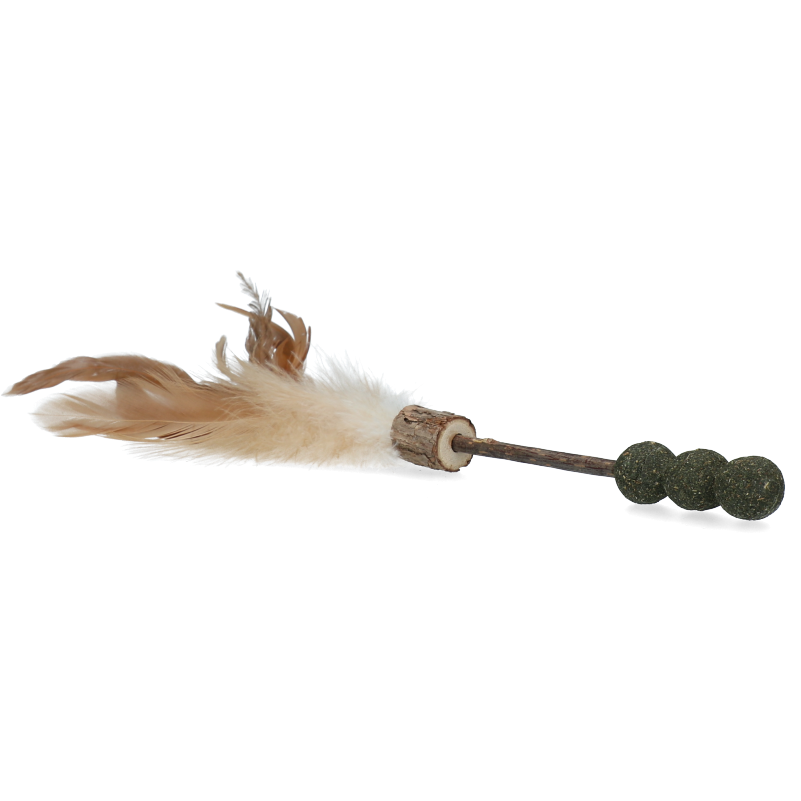 Addicted! Stick with Balls & Feathers - Brinquedo com Madnip para Gatos