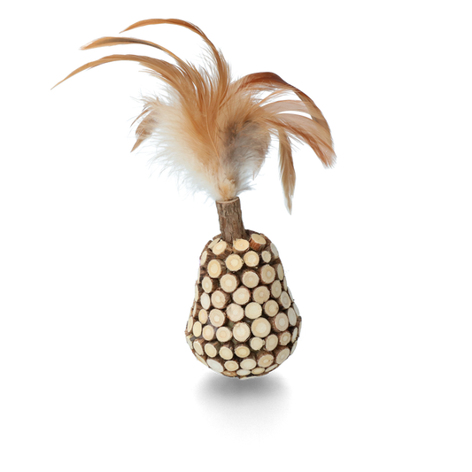 Addicted! Wooden Wobbler with Feathers - Brinquedo com Madnip para Gatos