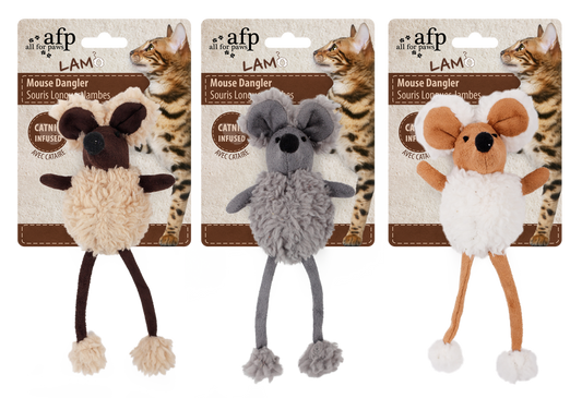AFP Lambswool Mouse Dangler - Brinquedo com Catnip para Gatos