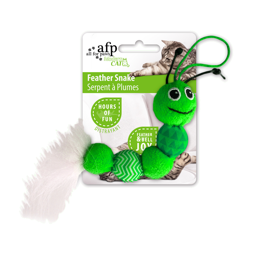 AFP Modern Cat Feather Snake - Brinquedo com Pena para Gatos