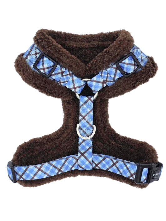 Dukier - Peitoral Ajustável Xadrez Blue Mocca