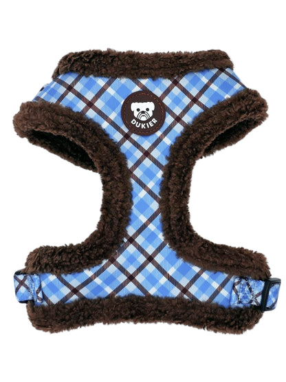 Dukier - Peitoral Ajustável Xadrez Blue Mocca