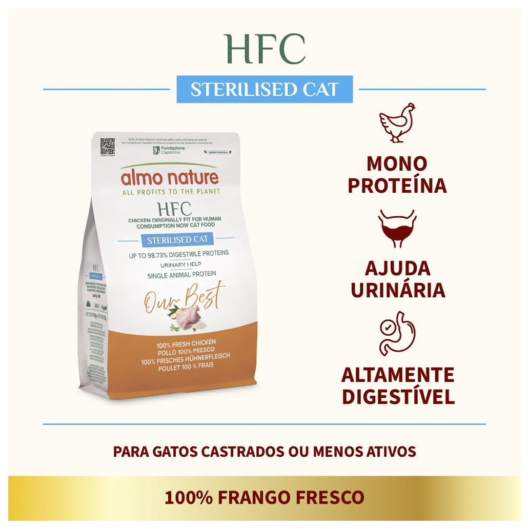 Almo Nature HFC Our Best Cat Sterilized Frango - Ração para Gato Esterilizado
