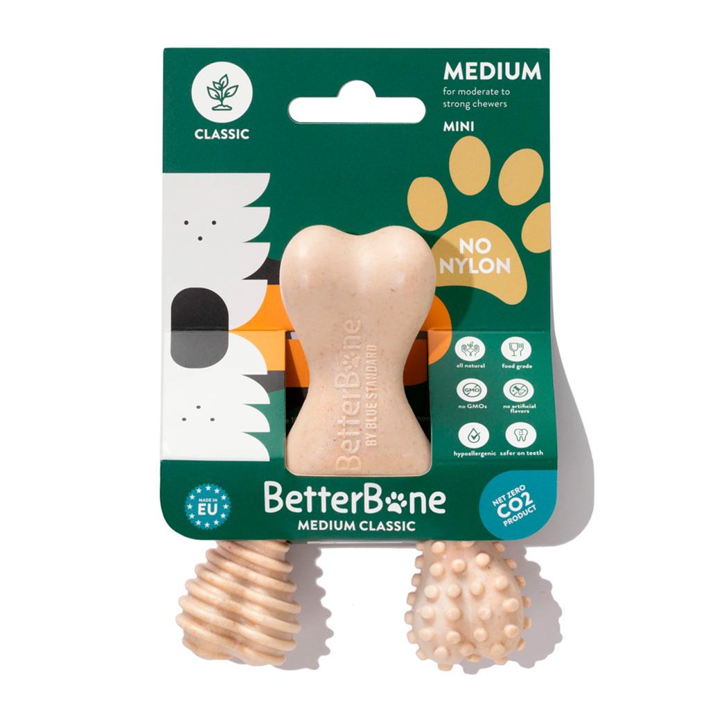 BetterBone - Brinquedo de Roer Natural para Cães Dureza Média Classic