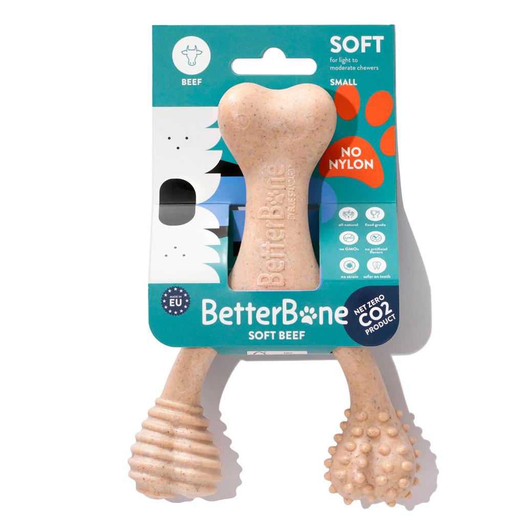 BetterBone - Brinquedo de Roer Natural para Cães Macio Beef