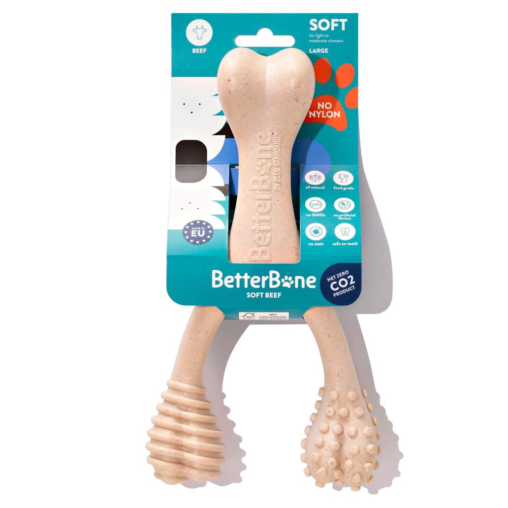BetterBone - Brinquedo de Roer Natural para Cães Macio Beef