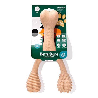 BetterBone - Brinquedo de Roer Natural para Cães Dureza Média Beef
