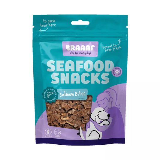 Braaaf Seafood - Salmon Bites para Cão