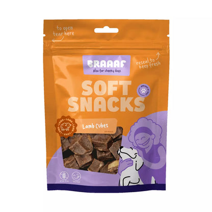 Braaaf Soft Snack Cubes - Borrego e Peixe para Cão