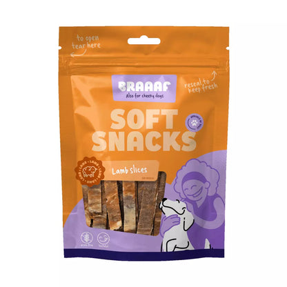 Braaaf Soft Snack Slices - Borrego e Peixe para Cão