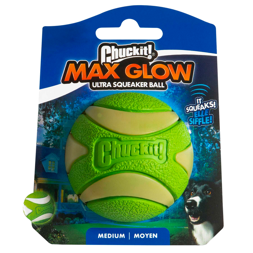 Chuckit! - Max Glow Ultra Squeaker Ball M