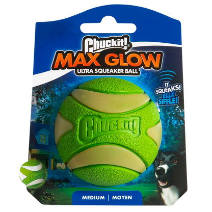 Chuckit! - Max Glow Ultra Squeaker Ball M