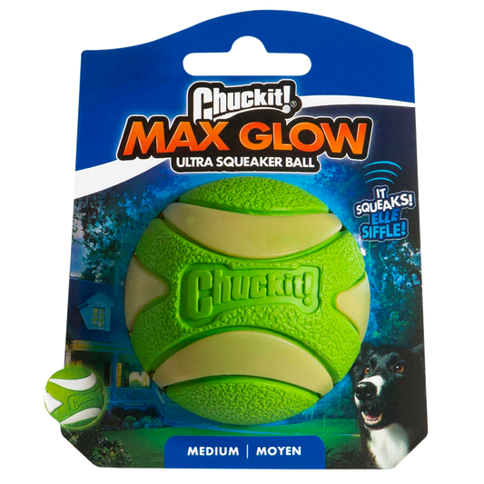 Chuckit! - Max Glow Ultra Squeaker Ball M