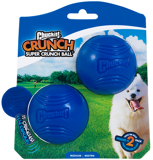 Chuckit! Super Crunch Ball M - Pack 2 Bolas para Cão