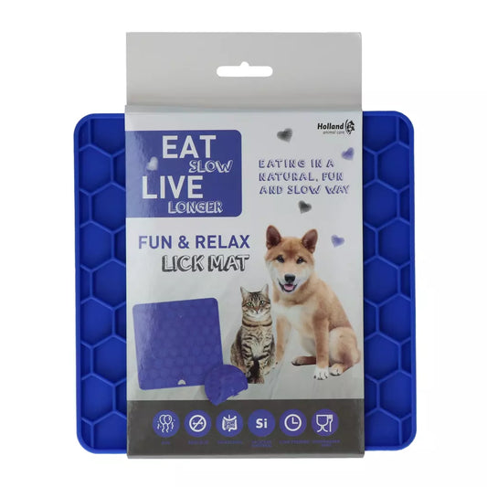 Eat Slow Live Longer - Tapete de Lamber Honeycomb para Cão e Gato