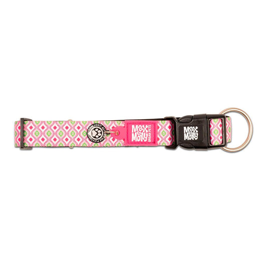 Max & Molly - Coleira Retro Pink com ID Tag
