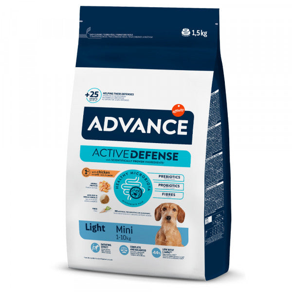 Advance Light Cão Mini Adulto - Frango e Arroz