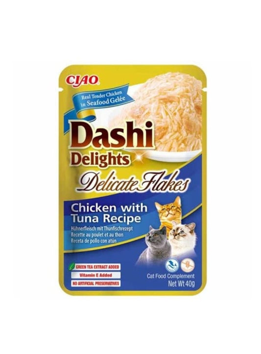Churu - Cat Dashi Delights Delicate Flakes Frango e Atum