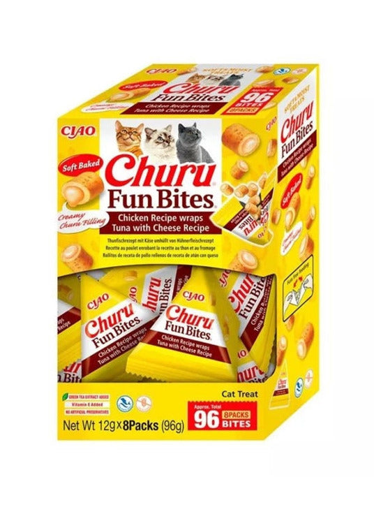 Churu Cat Fun Bites - Frango, Atum e Queijo