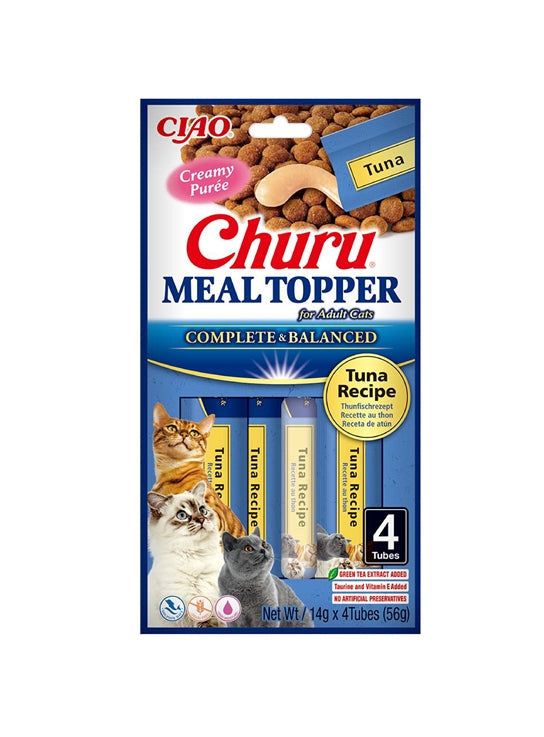 Churu Cat Meal Topper Atum - Alimento Completo Cremoso para Gato