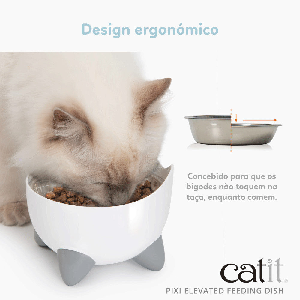 Catit PIXI - Comedouro Elevado para Gatos