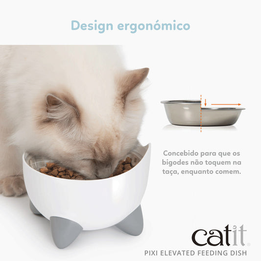 Catit PIXI - Comedouro Elevado para Gatos