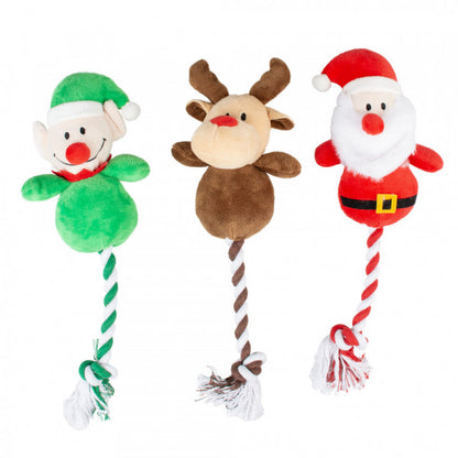 DuvoPlus - Boneco de Natal em Peluche e Corda